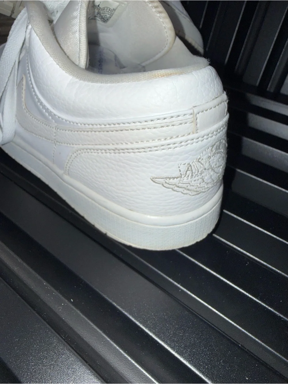 Size 12 Men’s Air Jordan 1 Low with Triple White Colorway